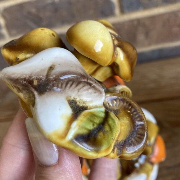 Mushroom Creamer and Sugar Vintage Relpo Midcentury Japanese Ceramic C-2122 READ - Picture 12 of 16